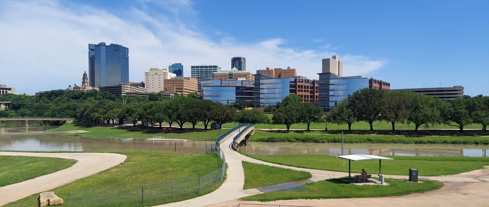 The downtown Fort Worth, Texas skyline
