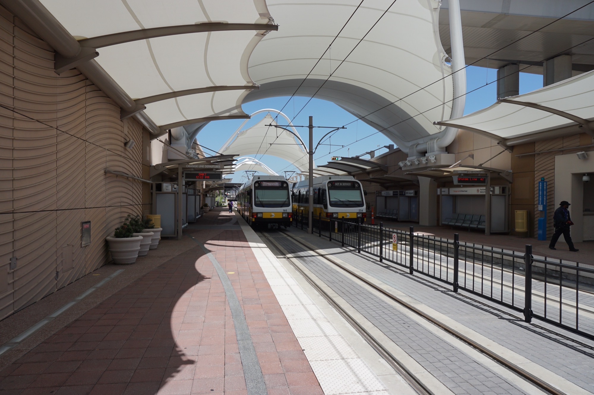The DFW Airport Station transit platform
