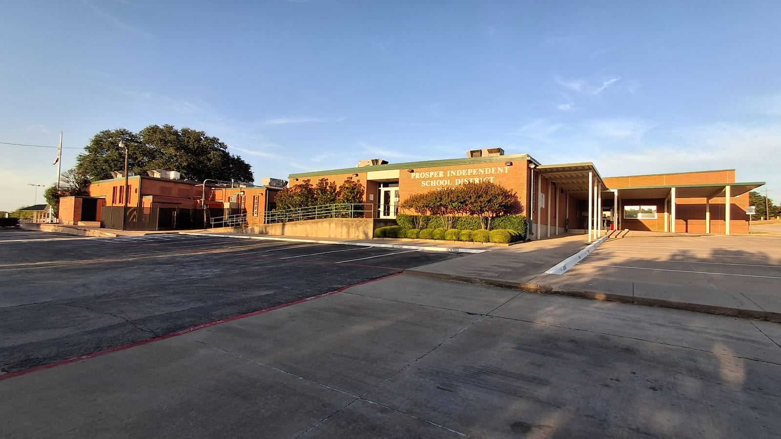 The Prosper Independent School District administration building in Prosper, Texas