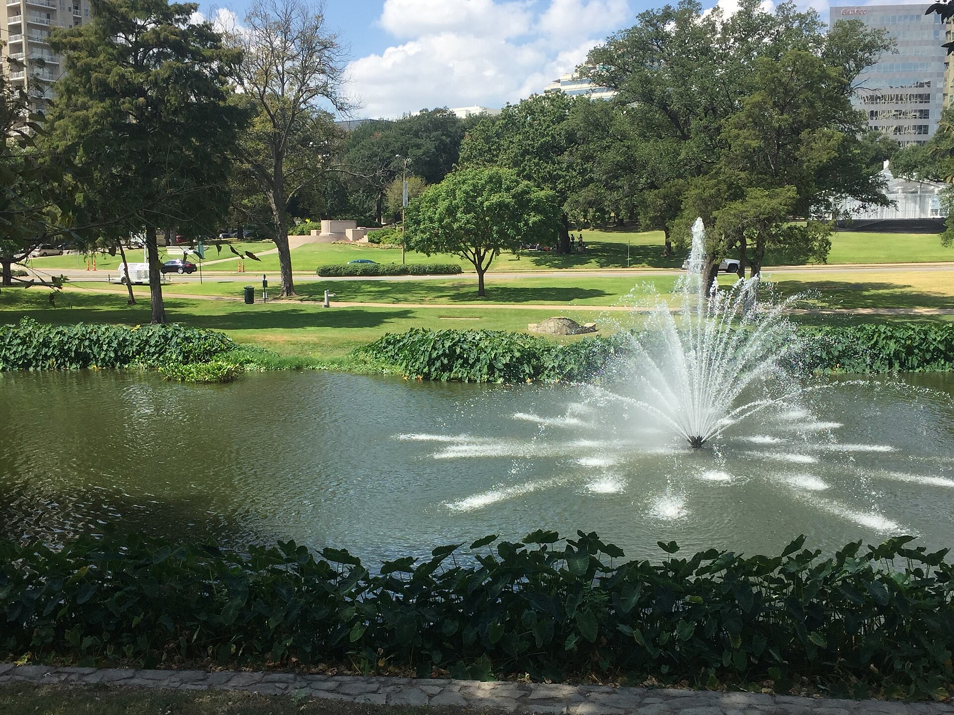 Turtle Creek in Dallas, lined with trees