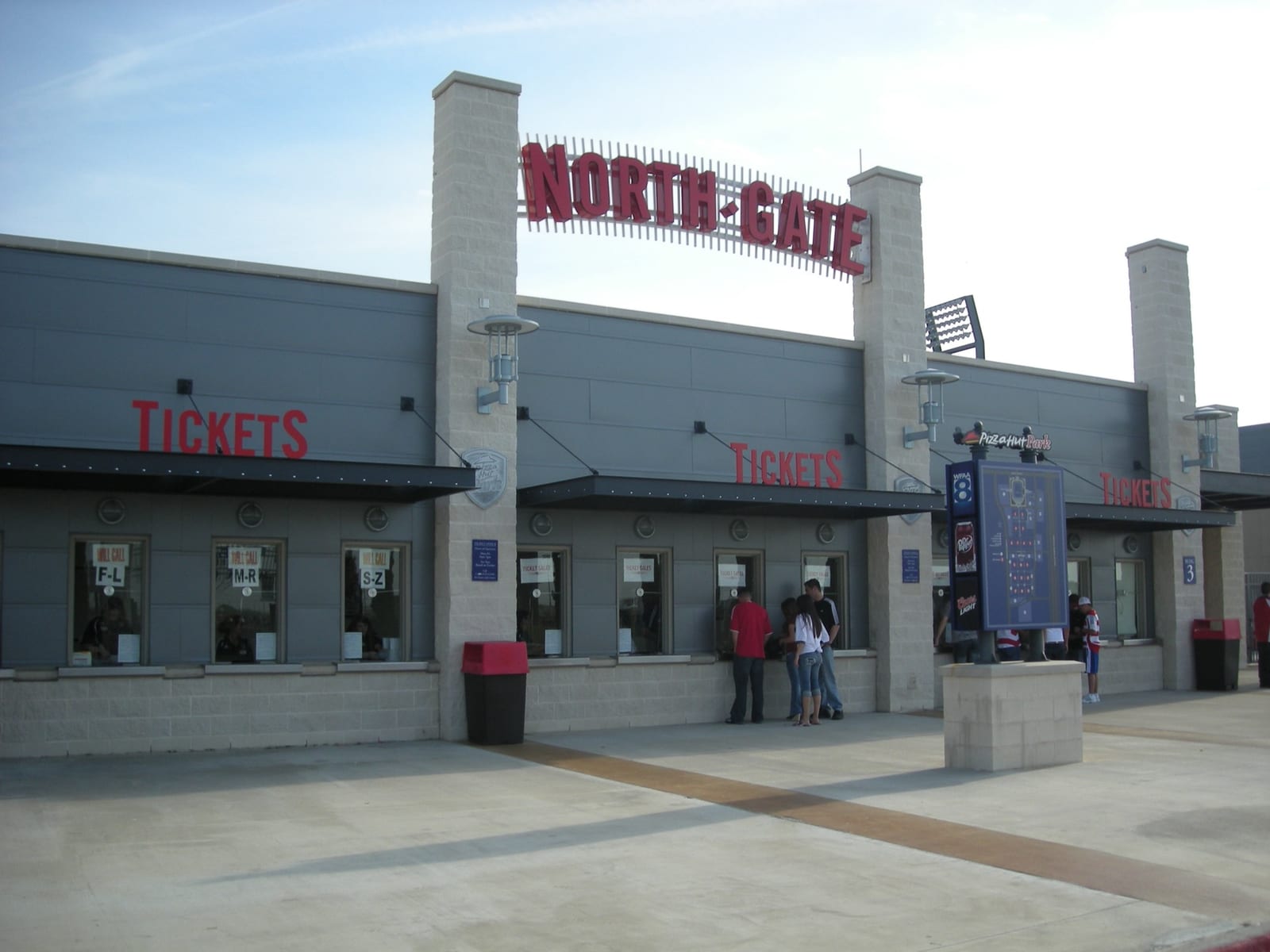 The north gate at Toyota Stadium in Frisco, Texas